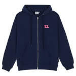 [Tripshop] TT PINK 2-WAY ZIP HOODIE-Unisex Street Loose Fit Casual Hoodie Jumper Jacket-Made in Korea